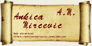 Ankica Mirčević vizit kartica